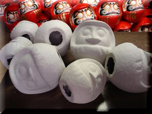 ヘッタ付け前の生地ダルマ